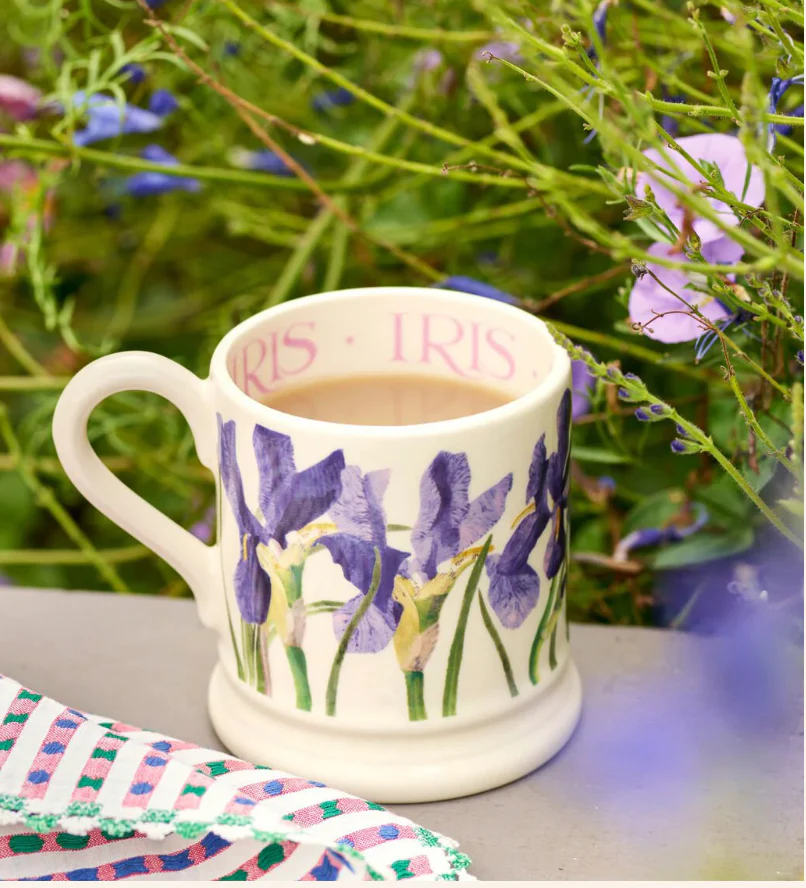 Emma Bridgewater Flowers Blue Iris 1/2 Pint Mug