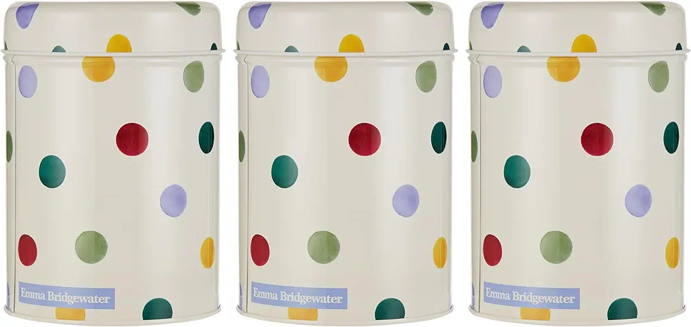 EMMA BRIDGEWATER POLKA DOT SET OF 3 ROUND CADDIES
