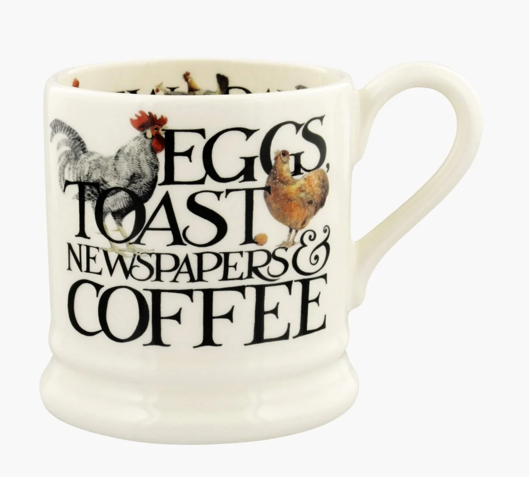 Emma Bridgewater Rise & Shine Eggs & Toast 1/2 Pint Mug