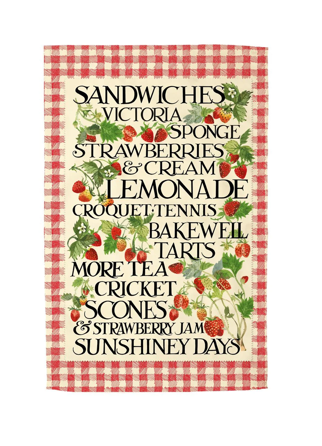 Emma Bridgewater Strawberries & Gingham Tea Towel