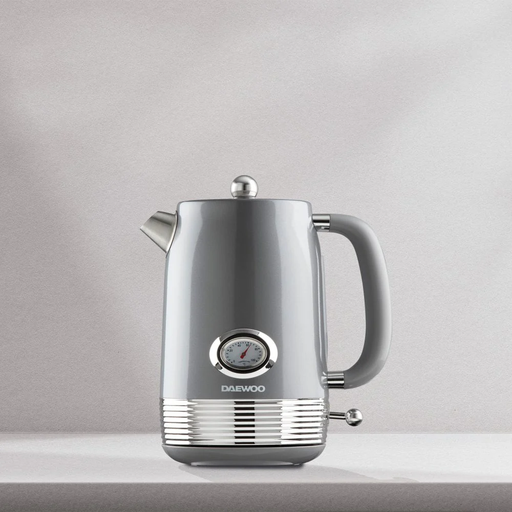 Daewoo Denver 1.5L 3kw Rapid boil kettle smoked grey - Image 2