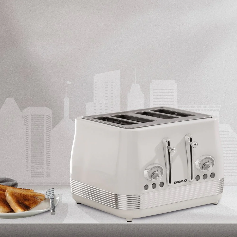 Daewoo Baltimore / Denver 4 Slice Toaster Buttermilk - Image 2