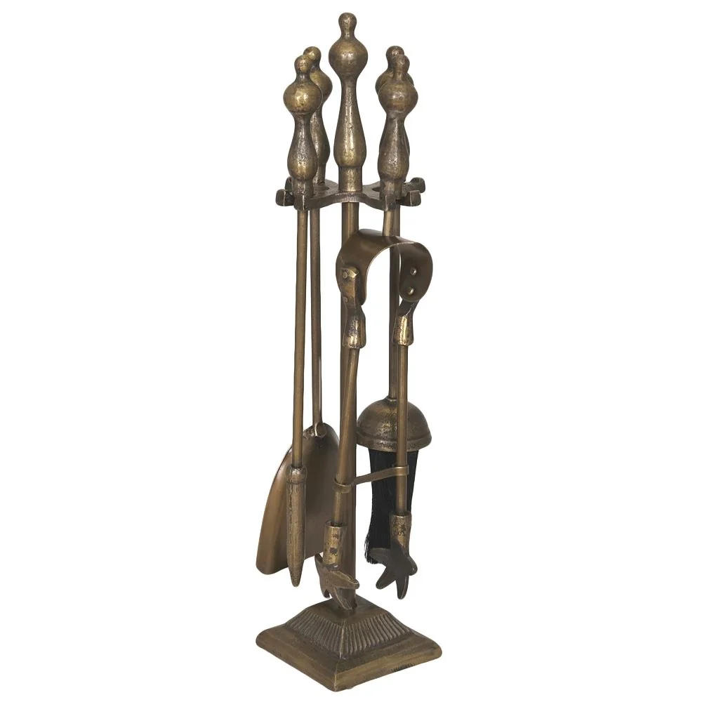 FERN COTTAGE ANTIQUE BRASS GLENARM COMPANION SET A3002 13x13x48cm