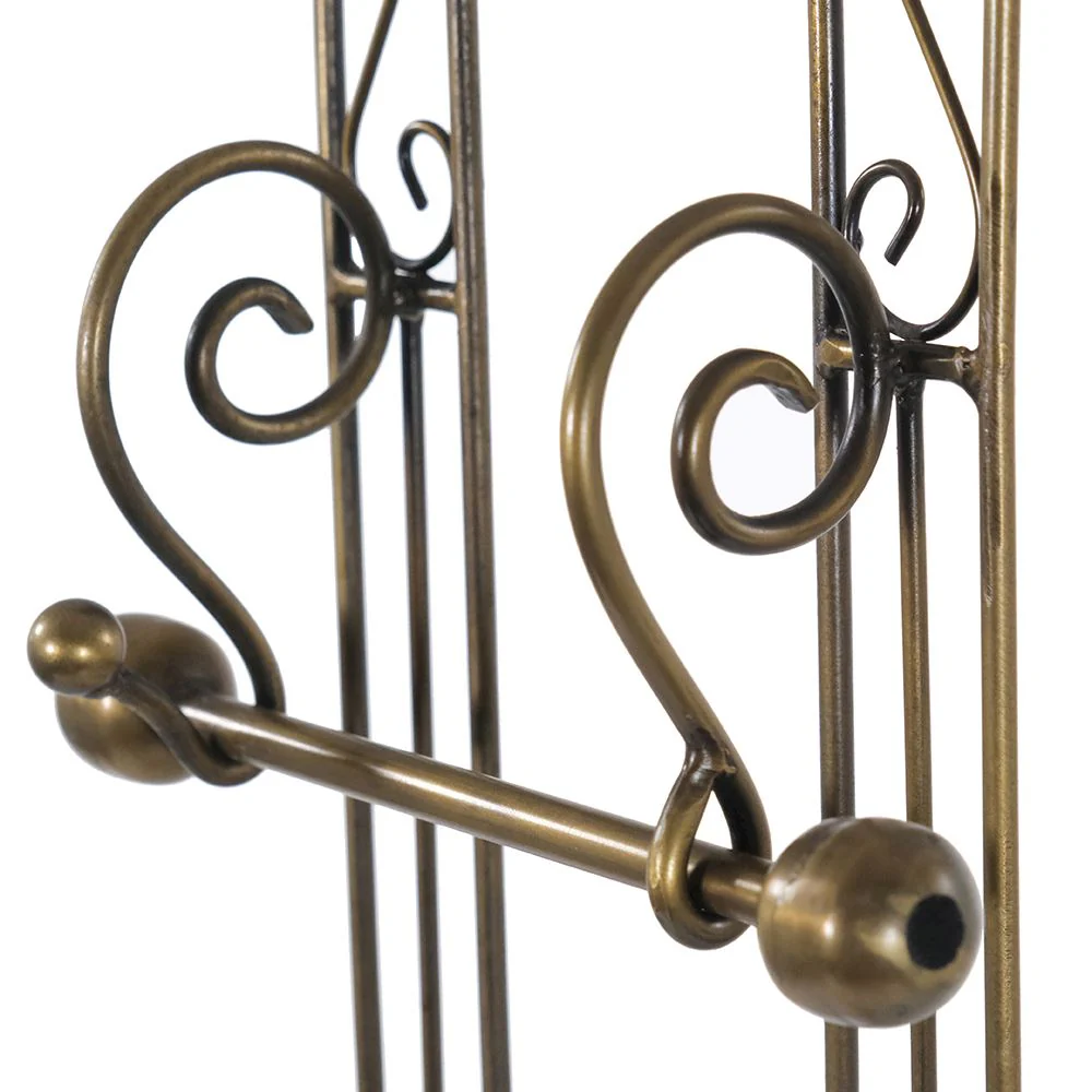 FERN COTTAGE ANTIQUE BRASS TOILET ROLL HOLDER WITH STORAGE A1156. 22x20x74cm - Image 2