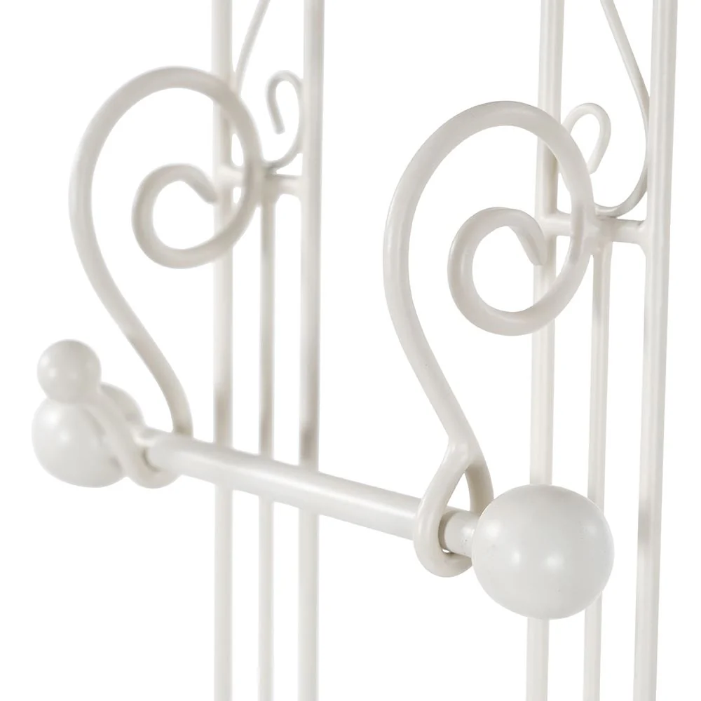 FERN COTTAGE IVORY TOILET ROLL HOLDER WITH STORAGE A1161 22x20x74cm - Image 2