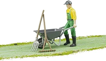 BRUDER FIGURE SET - FARMER WITH ACCESSORIES - Image 2