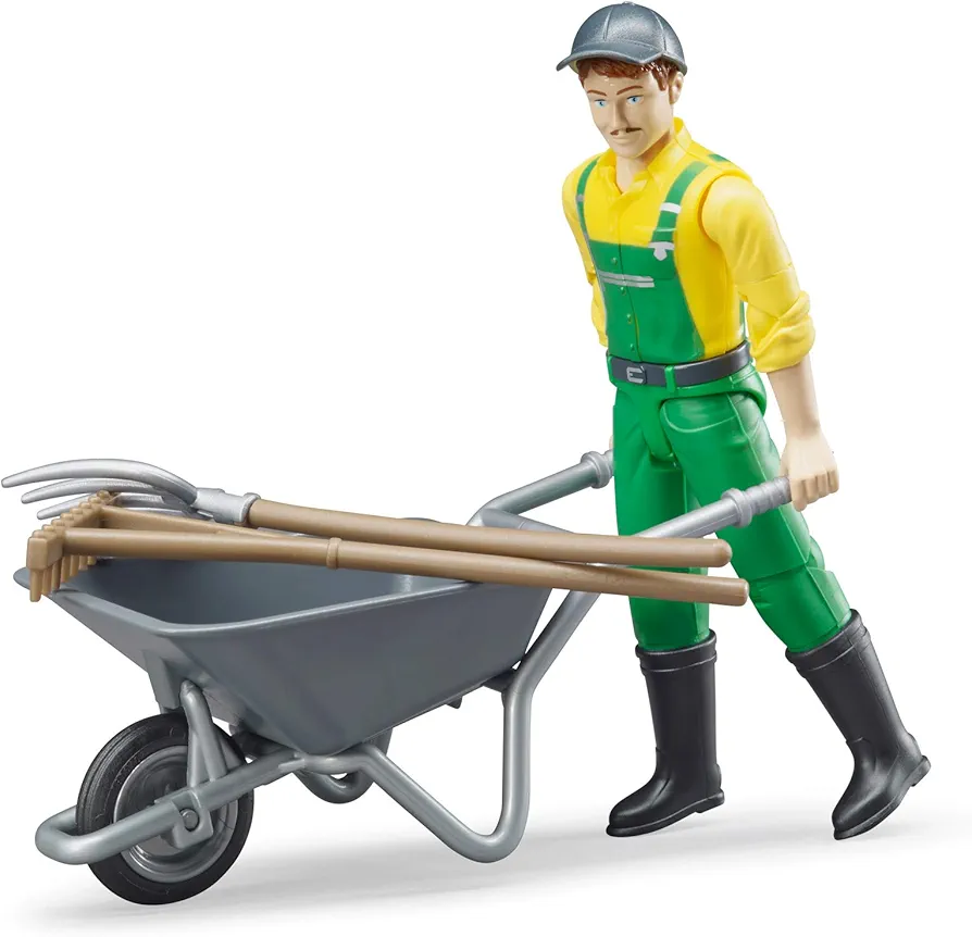 BRUDER FIGURE SET - FARMER WITH ACCESSORIES - Image 3