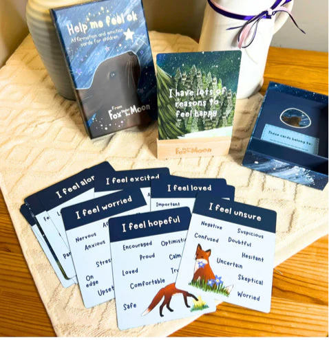 Fox Under The Moon Help Me Feel Ok... Affirmation Cards - Image 2