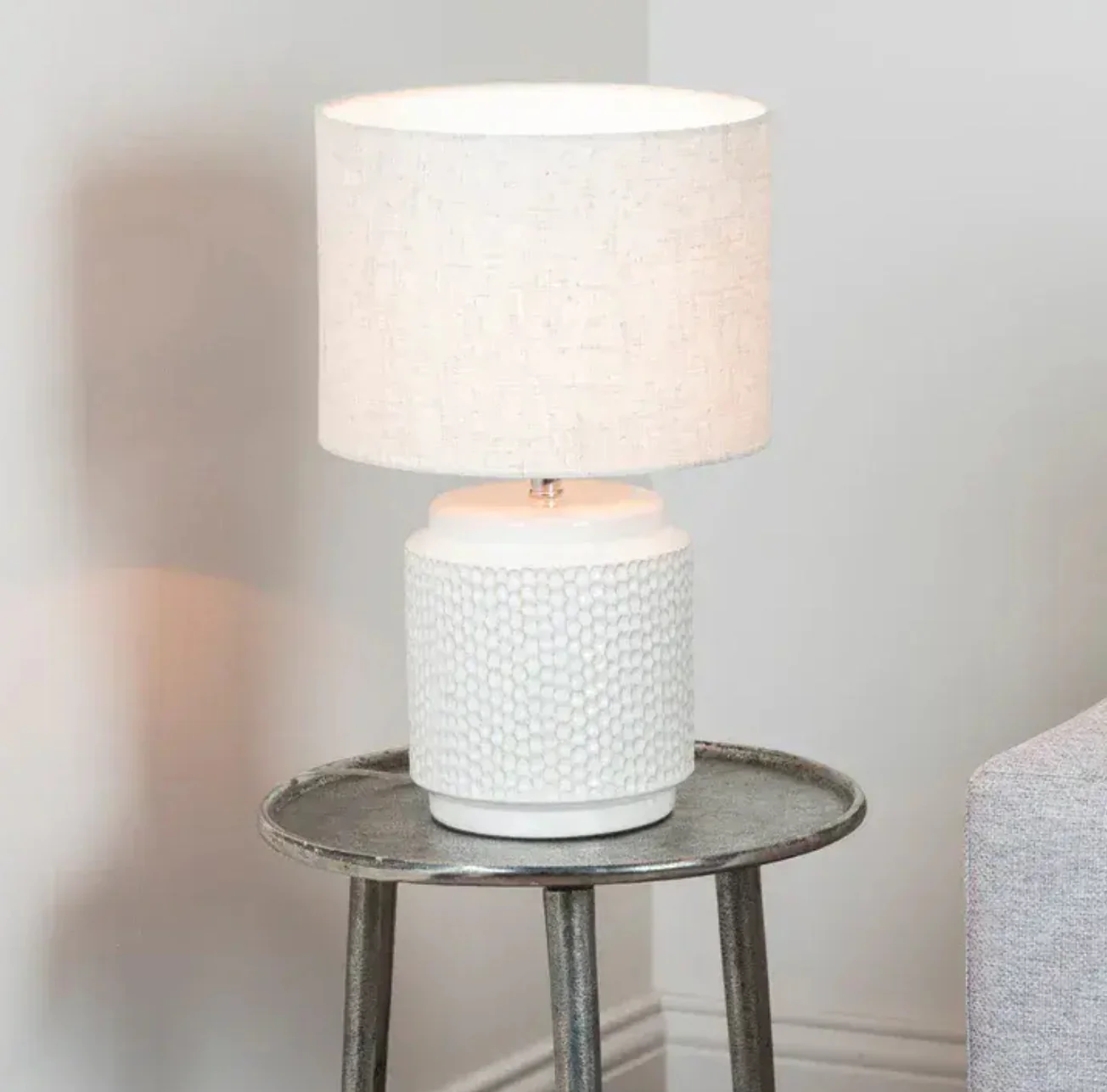 Tara Hazel Table Lamp Cream 44cm - Image 2