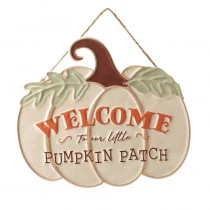 Heaven Sends Hanging Welcome Pumpkin Patch Sign