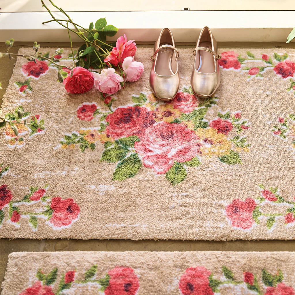 Hug Rug Vintage Rose Washable Doormat 65x85cm - Image 2