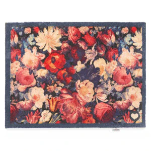 Hug Rug Dark Florals Washable Doormat 65x85cm