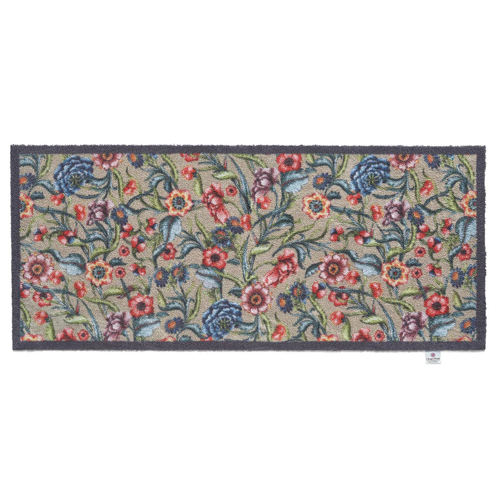 Hug Rug Garden Multi Floral Washable Runner 65x150cm.