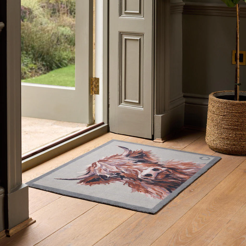 Hug Rug Heritage Highland Cow Washable Doormat 65x85cm - Image 2
