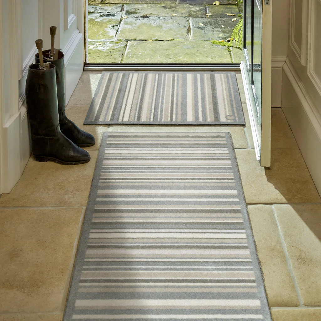 Hug Rug Sage Stripe Washable Doormat 65x85cm - Image 2
