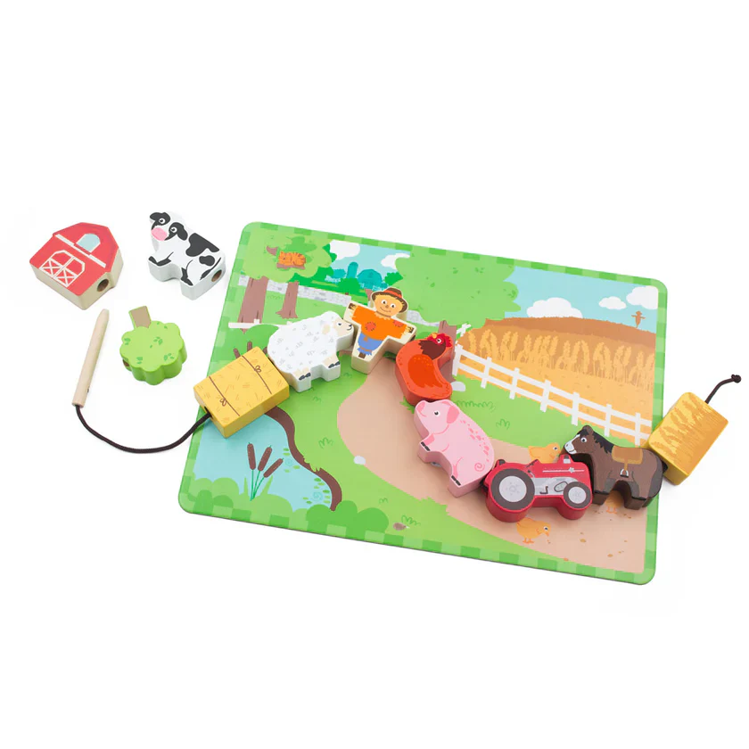 Inside Out Toys Farm Lacing Game