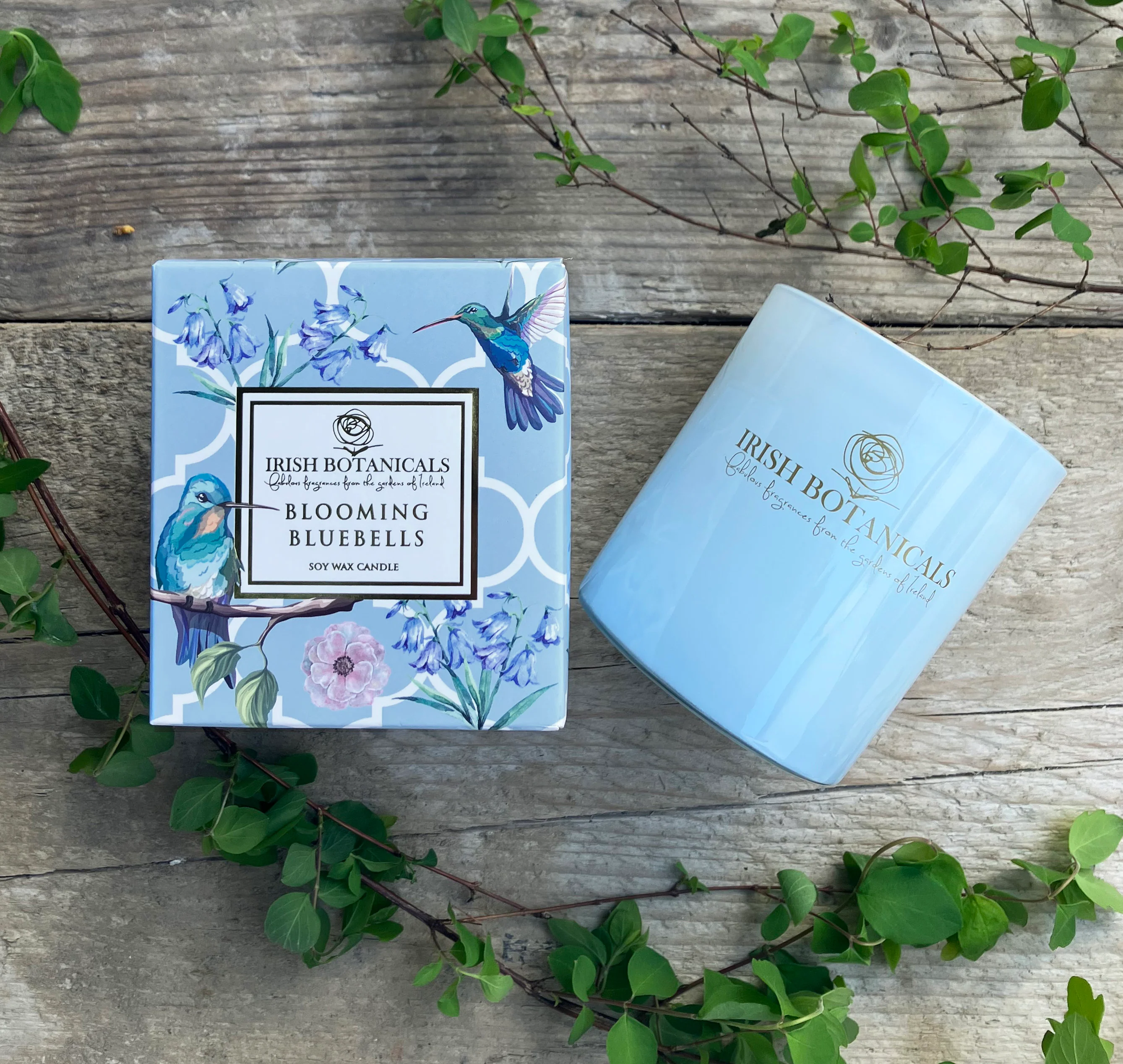 Irish Botanicals Blooming Bluebells Candle