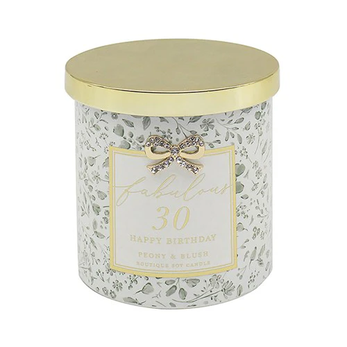 JD Hearts Design Candle 30th Birthday
