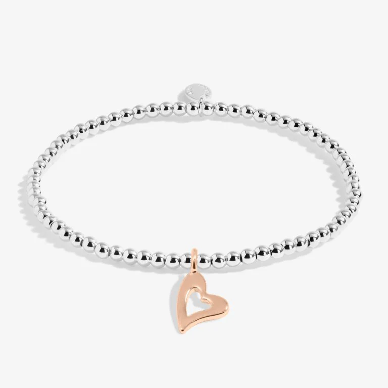 Joma A Little 'Lucky To Have A Friend Like You' Bracelet In Silver And Rose Gold Plating - Image 2