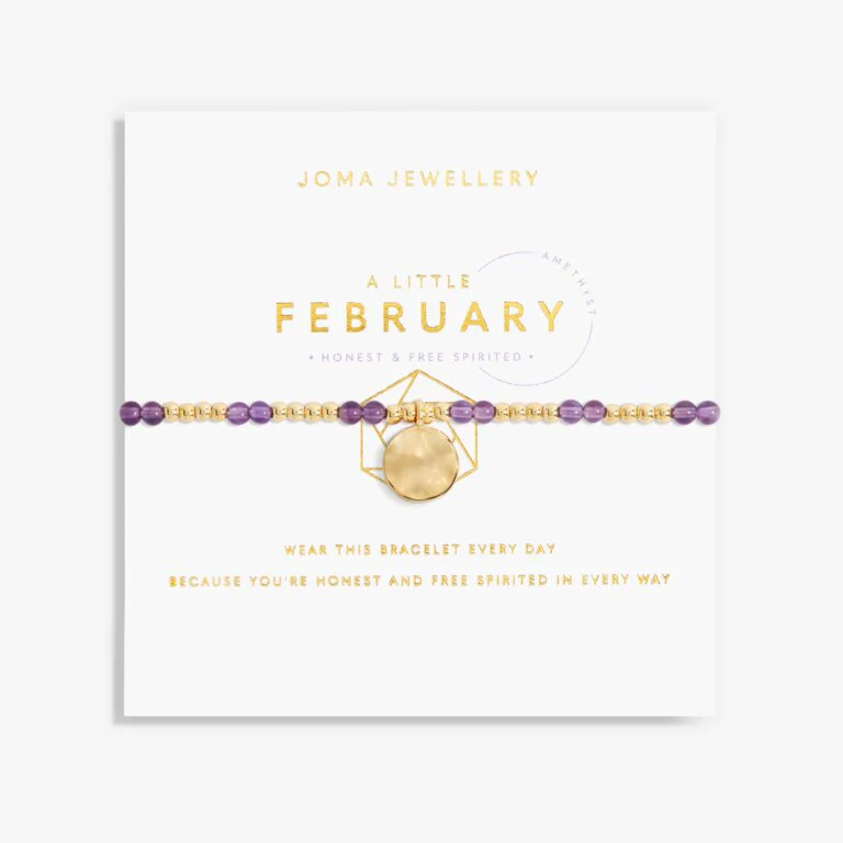 Joma Jewellery 6133 - February A Little Birthstone Gold Bracelet