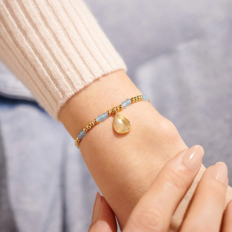 Joma Jewellery 6134 - March A Little Birthstone Gold Bracelet - Image 3