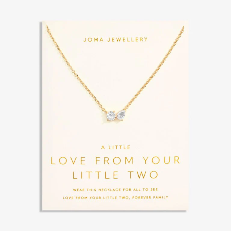 Joma Jewellery 6916 - Love From Your Little Ones 'Two' Necklace In Gold Plating