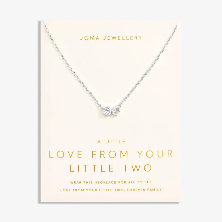 Joma Jewellery 7299 - Love From Your Little Ones 'Two' Necklace In Silver Plating