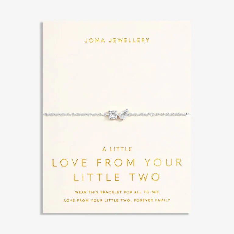 Joma Jewellery 7302 - Love From Your Little Ones 'Two' Bracelet In Silver Plating