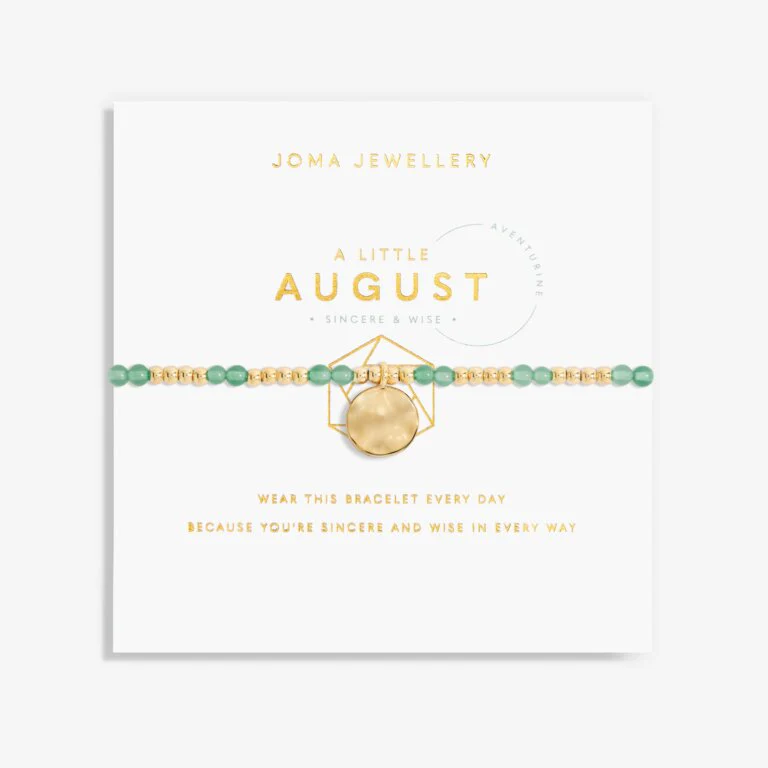 Joma Jewellery 6139 - August A Little Birthstone Gold Bracelet