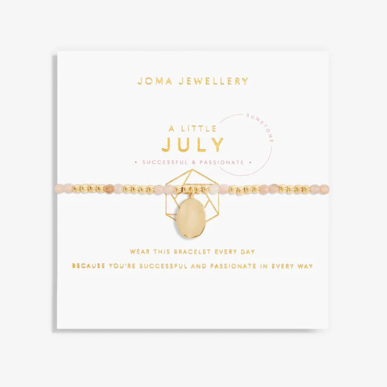 Joma Jewellery 6138 - July A Little Birthstone Gold Bracelet