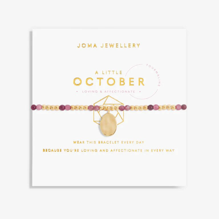 Joma Jewellery 6141 - October A Little Birthstone Gold Bracelet