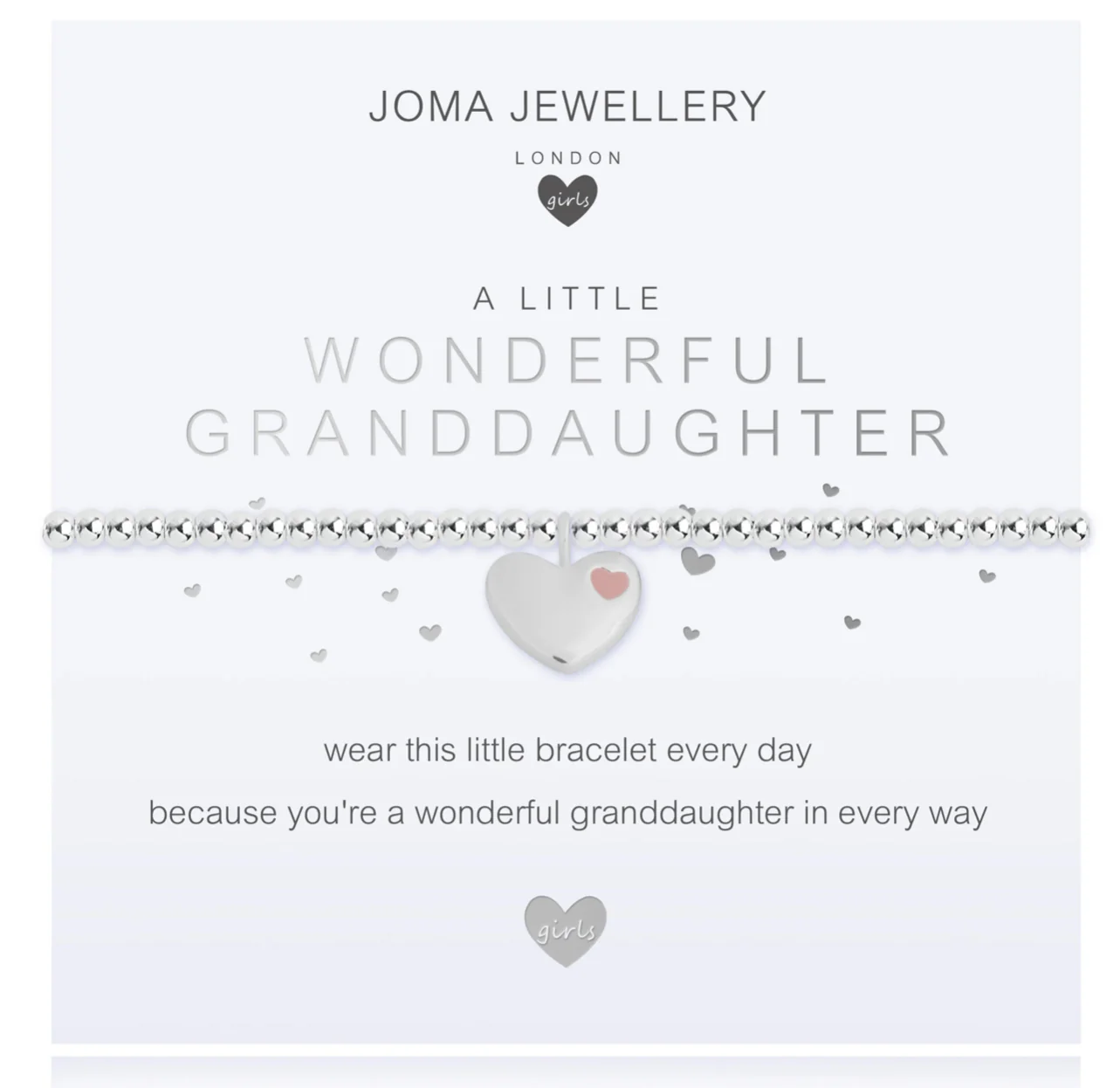 Joma jewellery Children’s a little wonderful granddaughter bracelet
