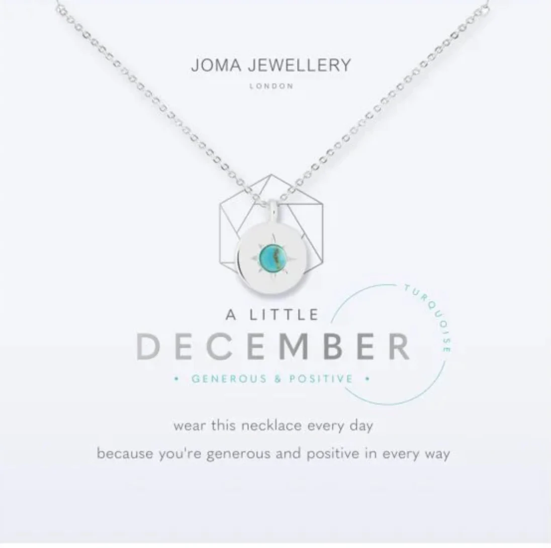Joma Jewellery 4665 - Birthstone A Little Necklace December Turquoise