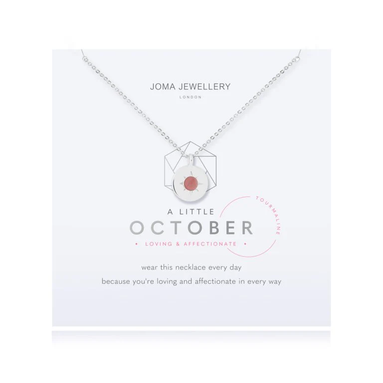 Joma Jewellery 4663 - Birthstone A Little Necklace October Tourmaline