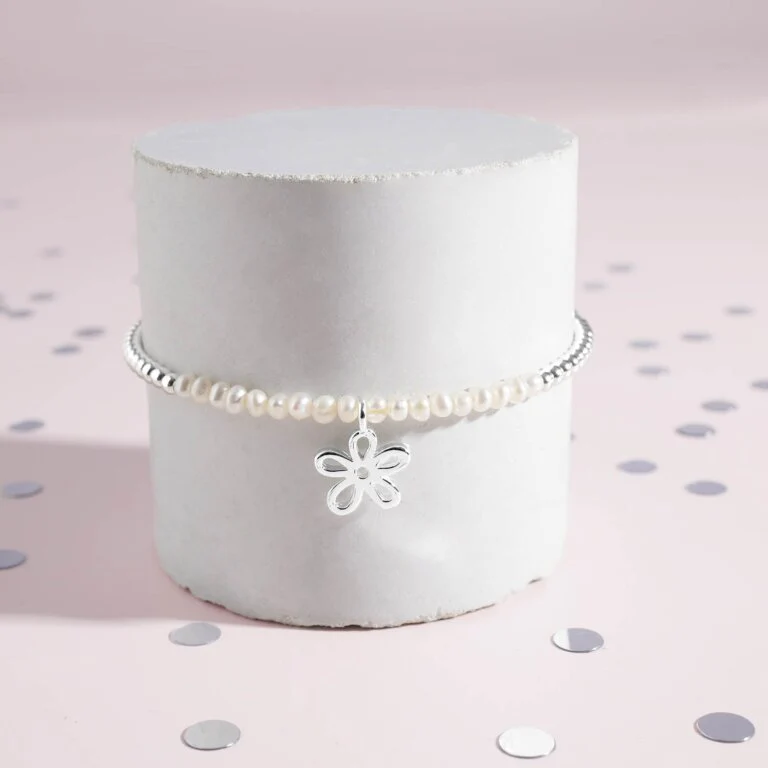 Joma Jewellery Bridal Pearl Bracelet Lovely Flower Girl C562 - Image 2