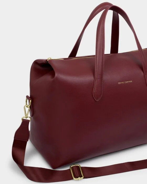 Katie Loxton Milan Cabin Bag Cherry 25cm x 40cm x 19cm - Image 3