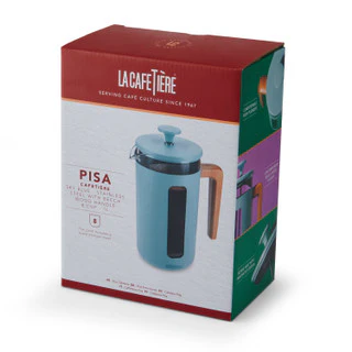 KC La Cafetière Pisa 8 Cup Cafetiere, Sky Blue - Image 2