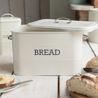 KC Living Nostalgia Antique Cream Bread Bin - Image 2