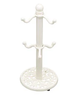 KITCHENCRAFT MUG TREE 6 HOOK CAST IRON CREAM - Image 4