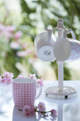 KITCHENCRAFT MUG TREE 6 HOOK CAST IRON CREAM - Image 6