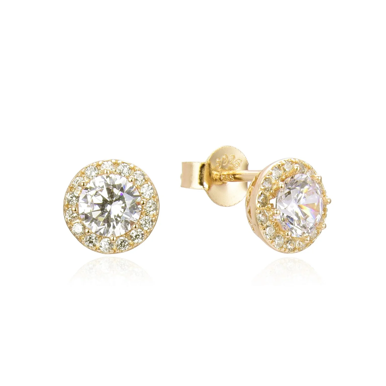 Kilkenny Silver Stud Earrings with Stones E1931-YG-000