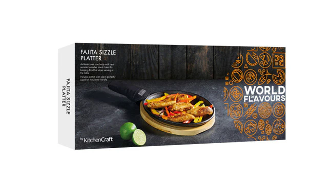 KitchenCraft World of Flavours Cast Iron Fajita Sizzler - Image 2