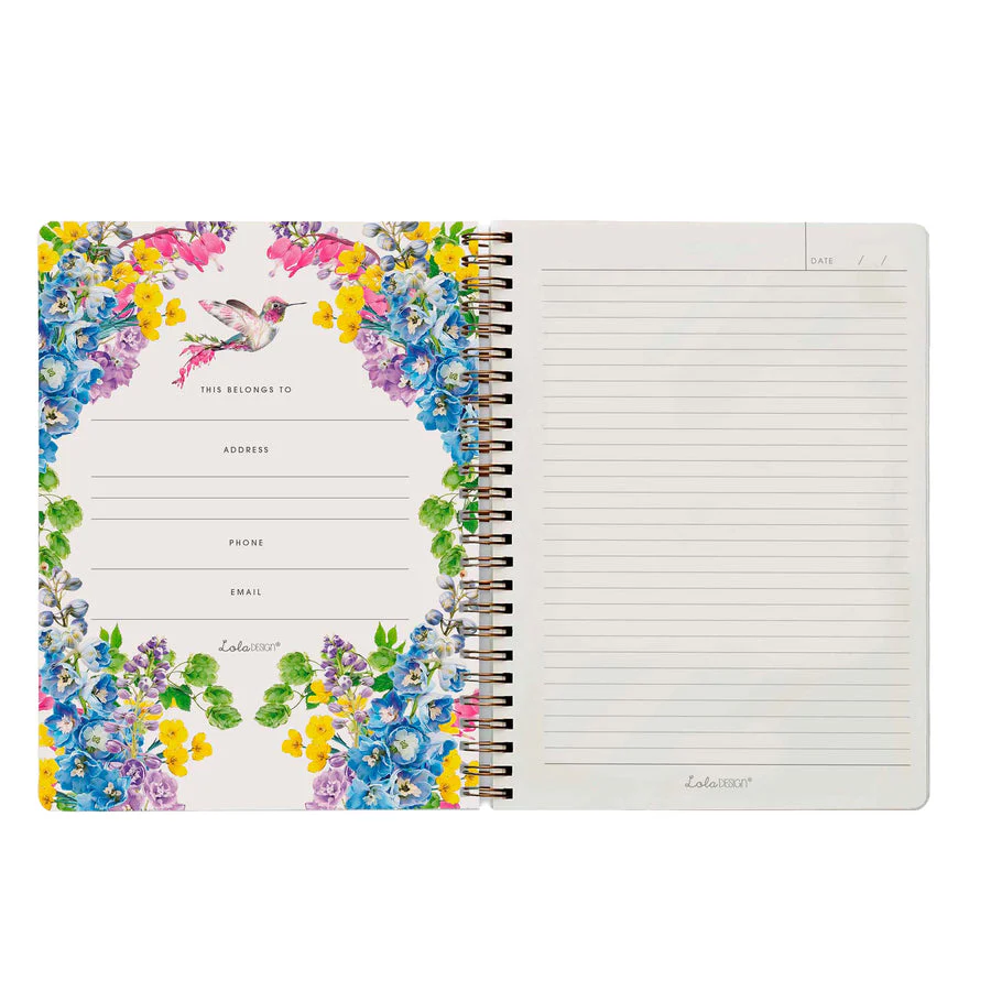 Lola Designs - HUMMINGBIRD WIRO BOUND ORGANISER / NOTEBOOK - Image 2