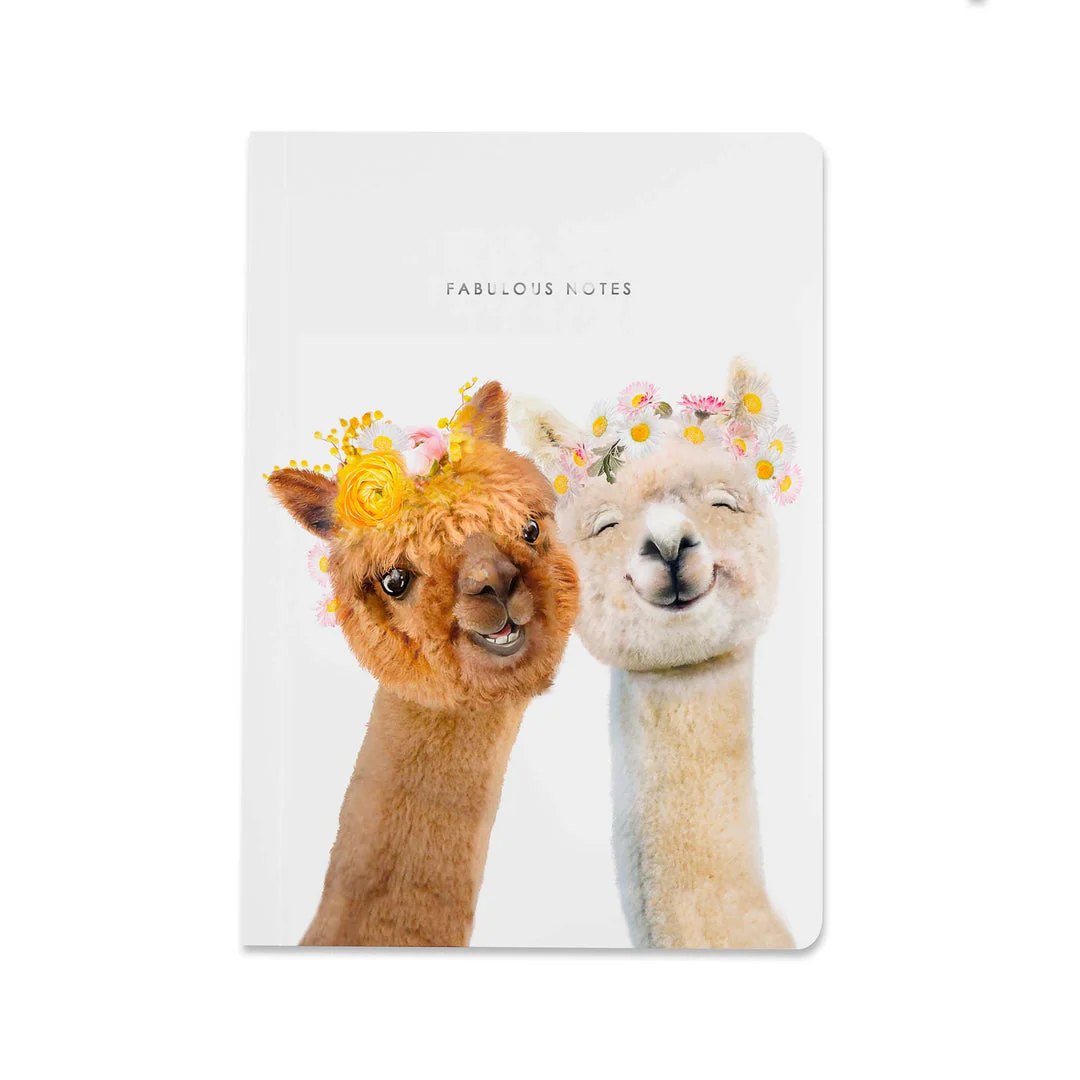 Lola Designs - TWO ALPACAS LUXURY NOTEBOOK