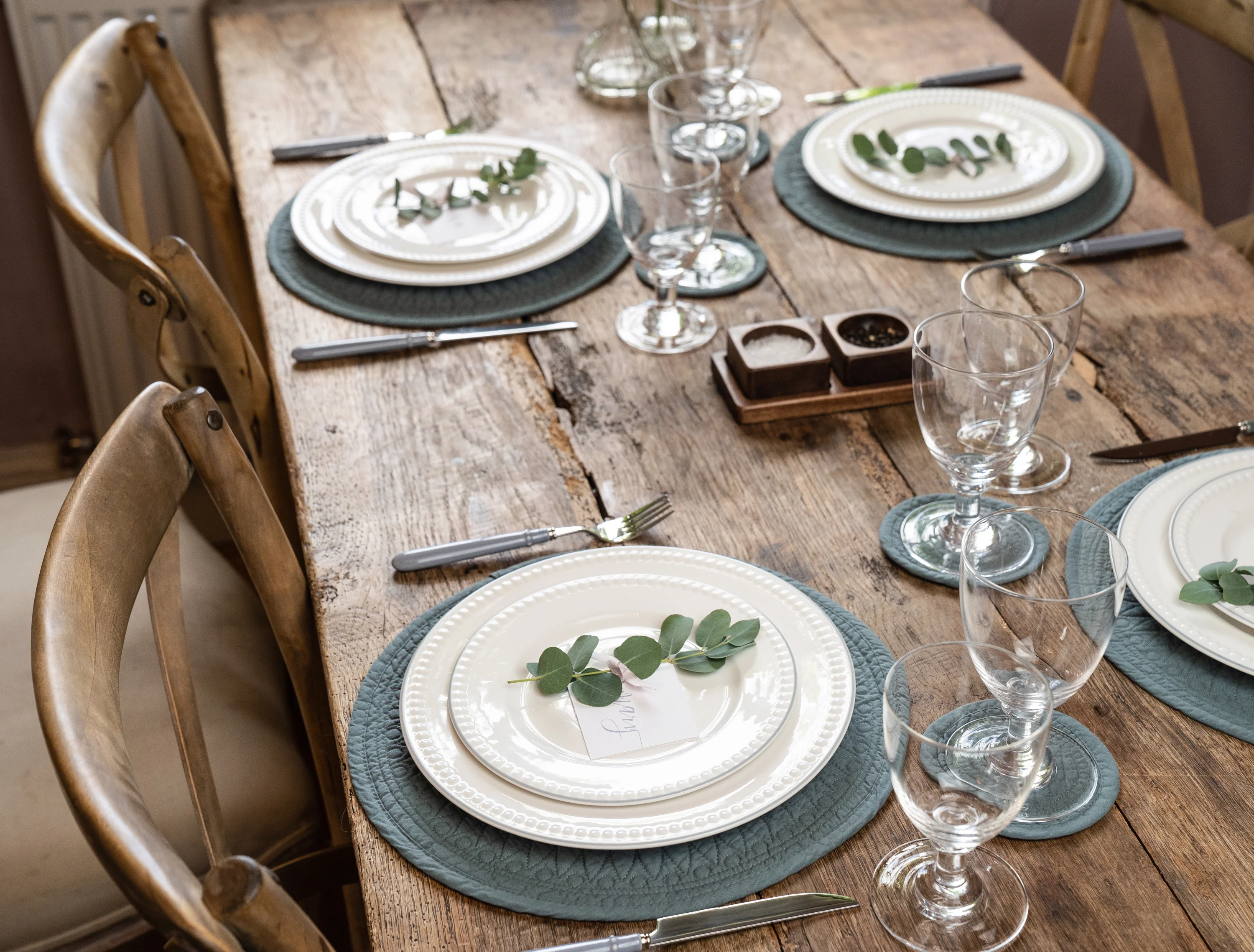 MARY BERRY SIGNATURE COTTON PLACEMAT SEA GREEN - Image 2