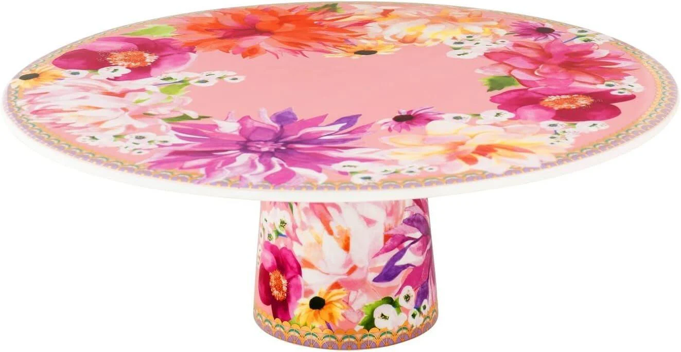 Maxwell & Williams Teas & C's Dahlia Daze Footed Cake Stand 28cm Pink
