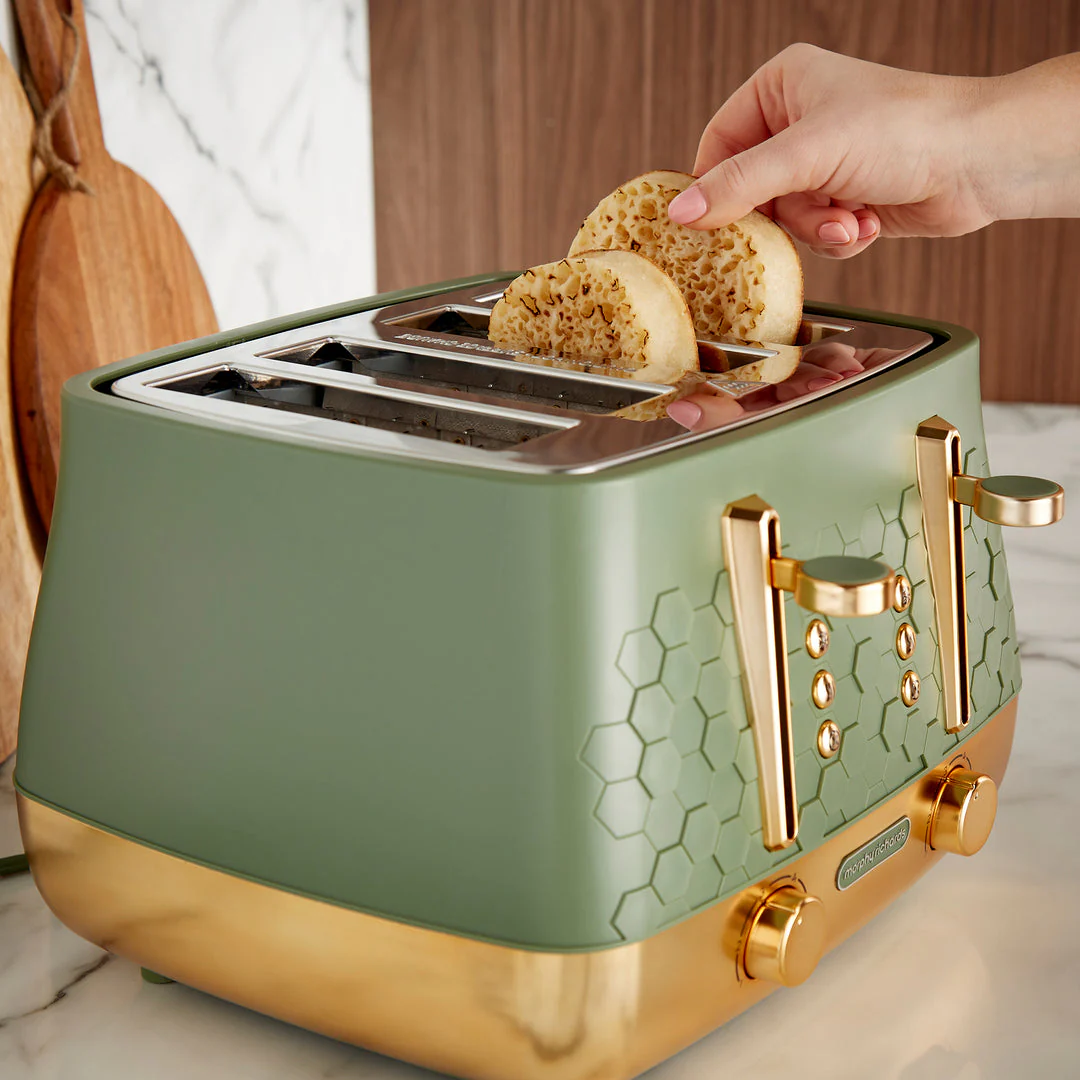 Morphy Richards Cassini 4-Slice Green Toaster - Olivine - Image 3