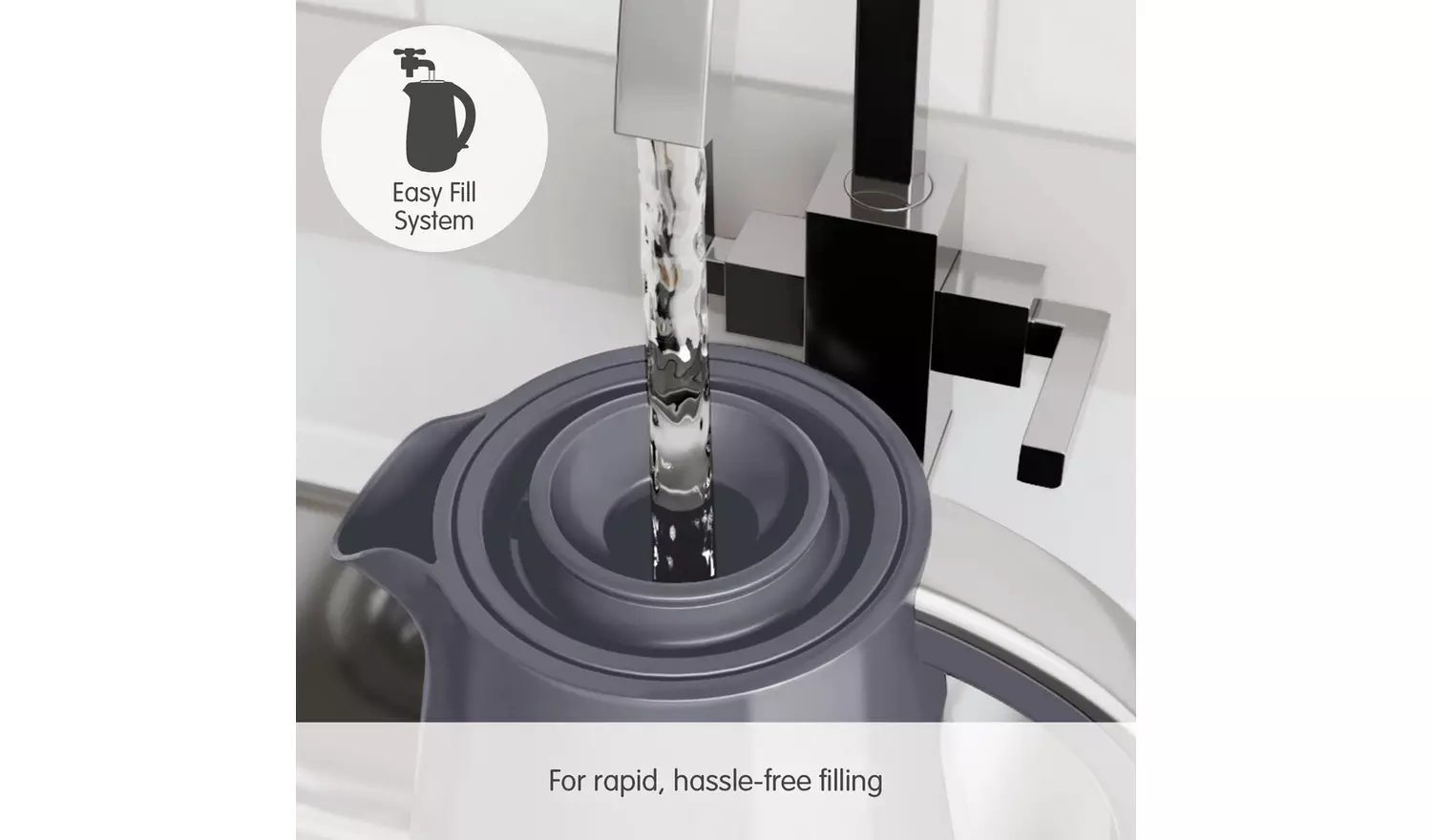 Morphy Richards Hive Jug Kettle 1.5litre 3k Grey - Image 3