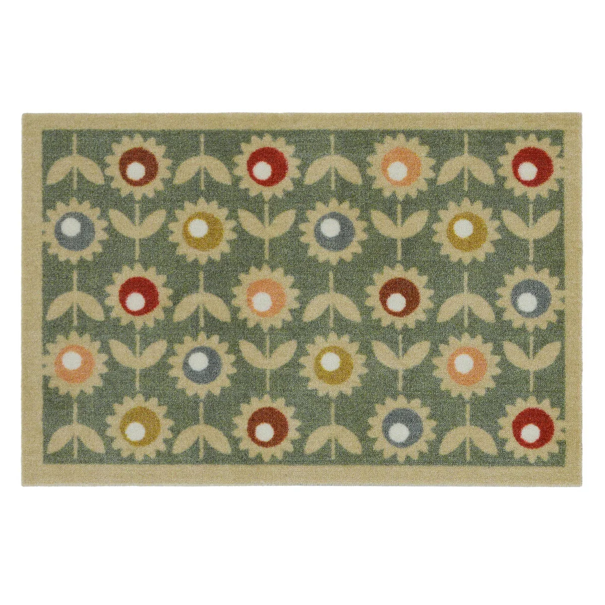 My Mat Multi Floral Sage Nylon 50x75cm
