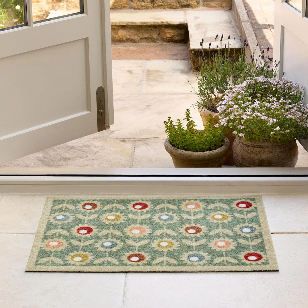 My Mat Multi Floral Sage Nylon 50x75cm - Image 2